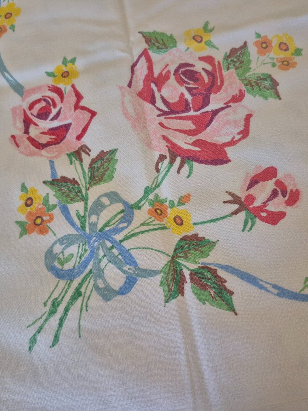 Cottagecore Pair of Floral Rose Printed Pillow Cases Vintage